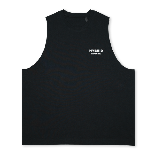 HBRDTRAININGHEMDBLCK Deep Black Oversized Vest.