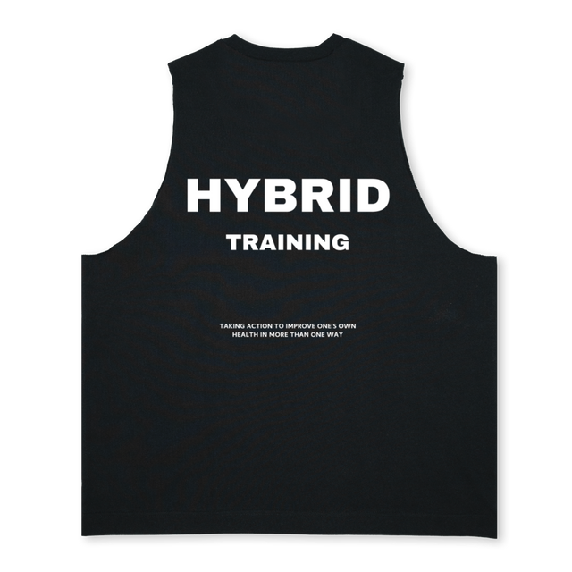 HBRDTRAININGHEMDBLCK Deep Black Oversized Vest.