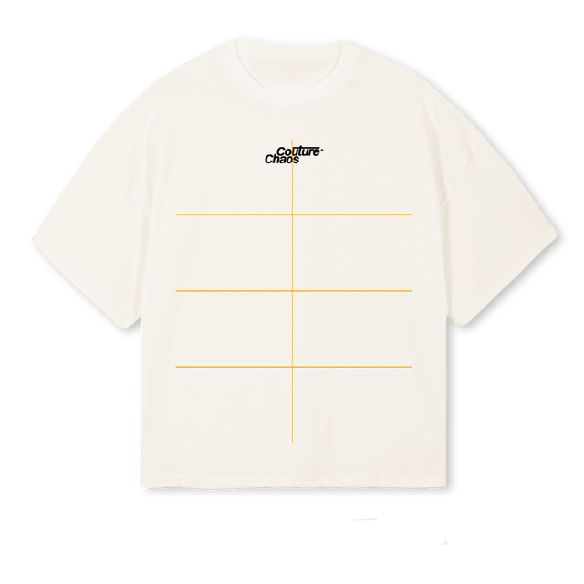 POLLOCK Vintage White Oversized Boxy Tee.