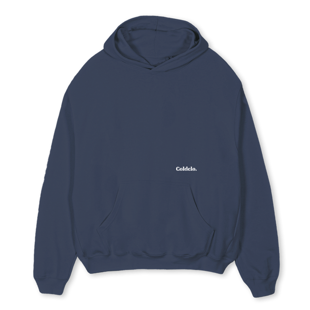 NAVYHOODIEREAL Navy Blue Oversized Hoodie.