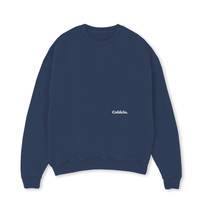 REAL Navy Blue Oversized Crewneck Sweater.