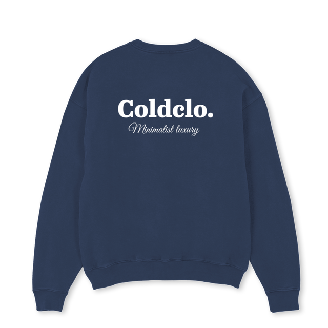 REAL Navy Blue Oversized Crewneck Sweater.