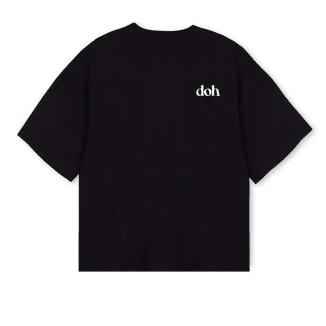 DOHSIMPLELOGO Black Oversized Boxy Tee.