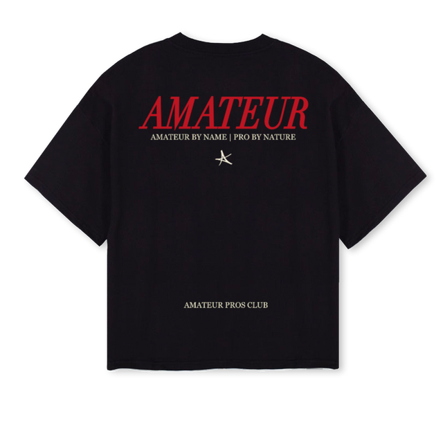 AMPTSHIRTBLACK Black Oversized Boxy Tee.