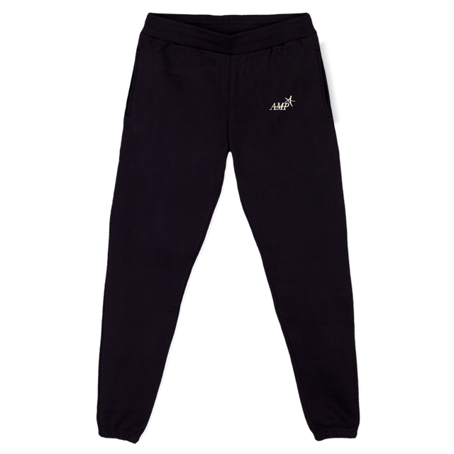 AMPTSBB Black Relaxed Sweatpants.