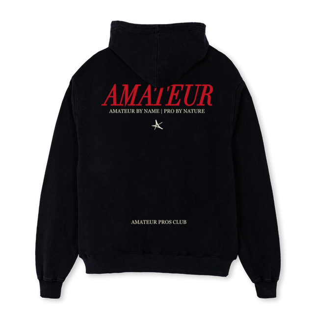 AMPHOODIEB Black Oversized Hoodie.