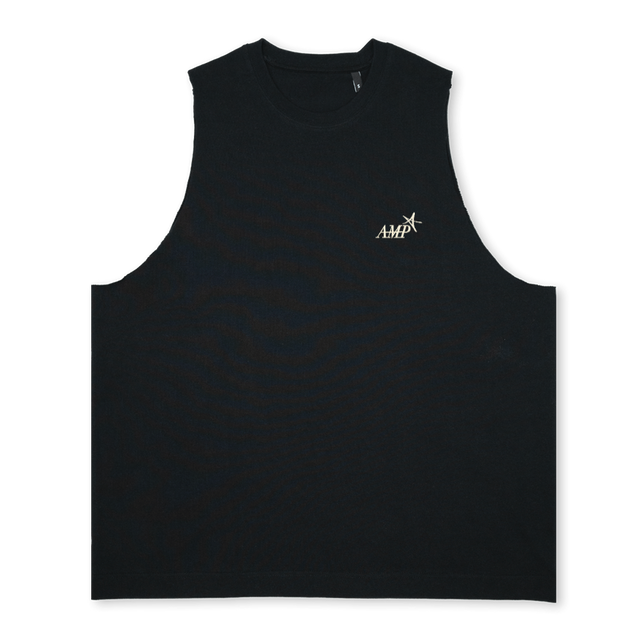 AMPVB Deep Black Oversized Vest.