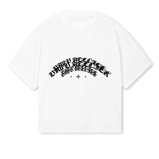 VAYUUUUU_1 White Oversized Boxy Tee.