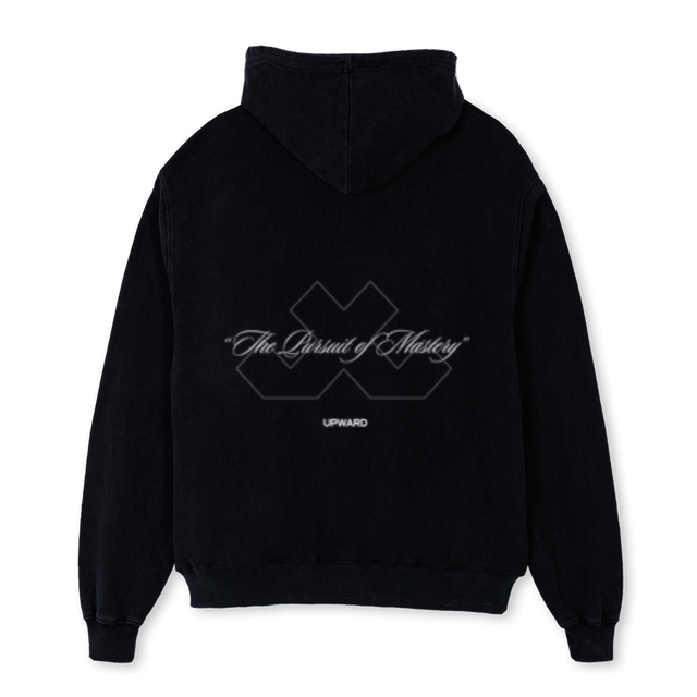 UPWARDTPOM Black Oversized Hoodie.
