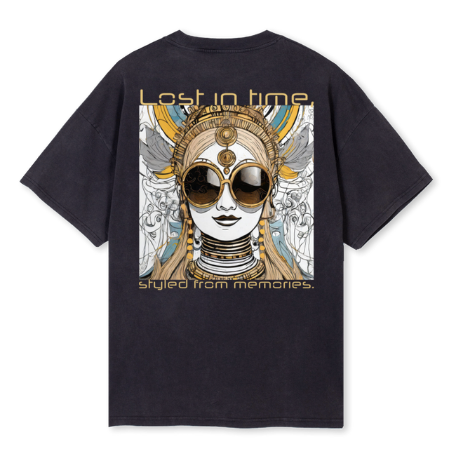 BUDDHAONE Vintage Black Oversized Tee.