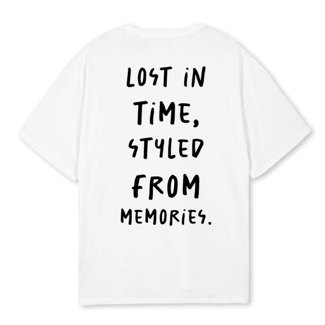GIRLPOCKET White Oversized Tee.