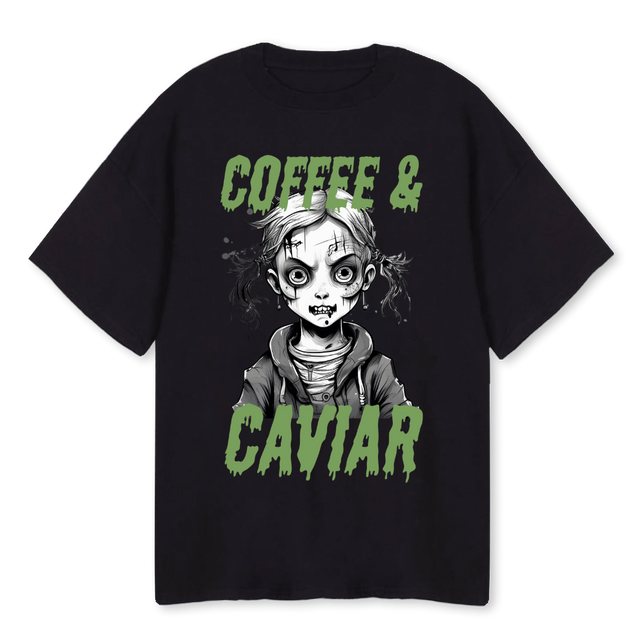 MONSTERLARGEFRONT Black Oversized Tee.