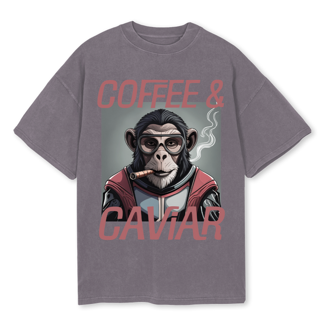 SMOKINGMONKEY Pigment Grey Oversized Tee.