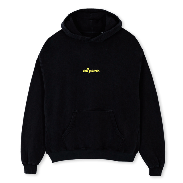 REALDOPAMINE Black Oversized Hoodie.