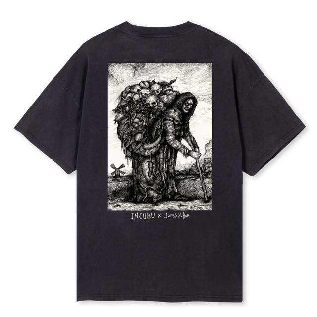 DEATH Vintage Black Oversized Tee.