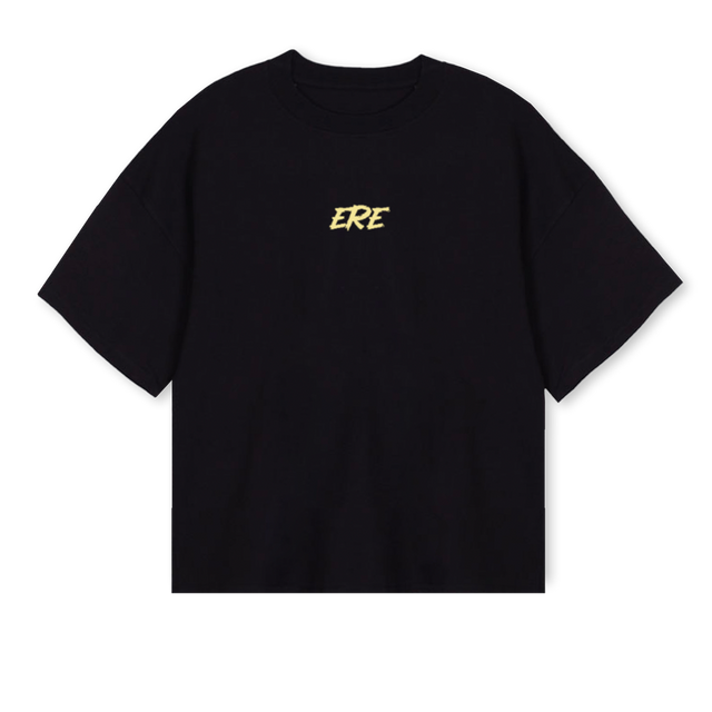 IISAMPLEFIVE Black Oversized Boxy Tee.
