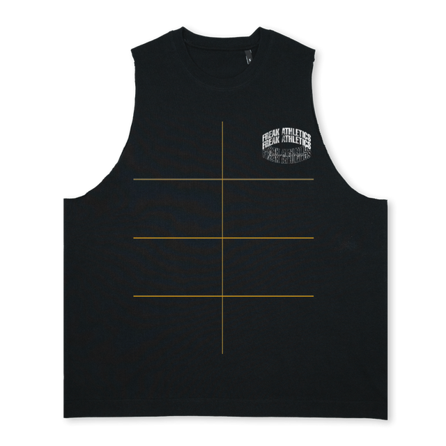 TRAINING_3  Deep Black Oversized Vest.