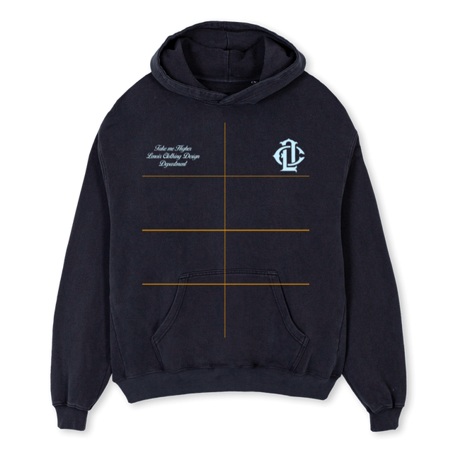 LENOIRTMH Vintage Black Oversized Hoodie.