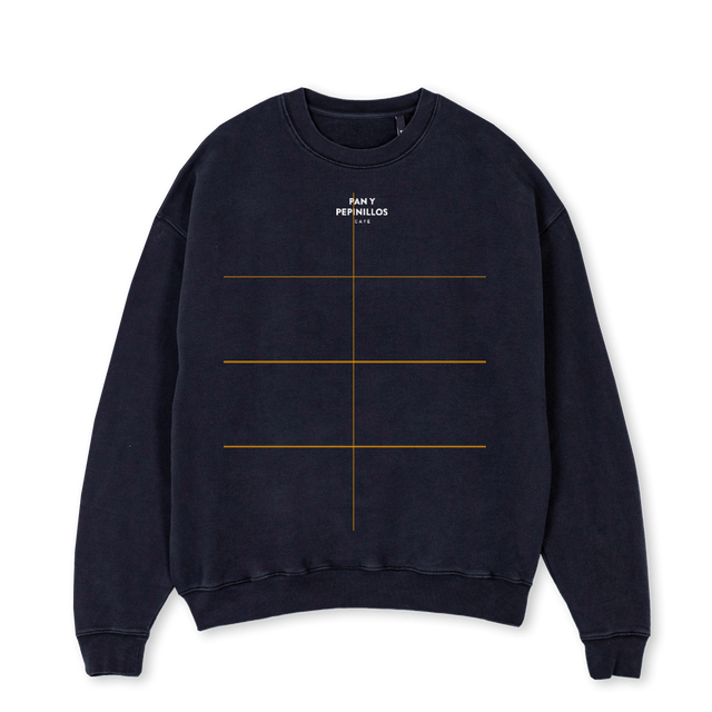 PANPENILLOSIII Vintage Black Oversized Crewneck Sweater.