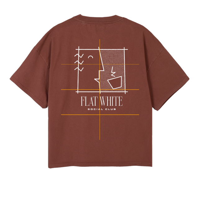 PANYPEPINILLOSII Vintage Brown Oversized Boxy Tee.