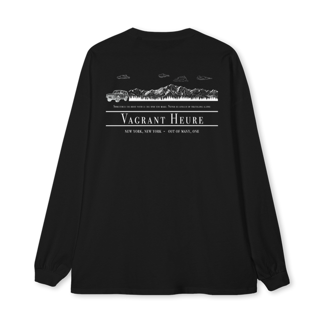 FINDYOURPATH Black Oversized LS Tee.