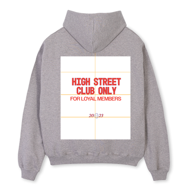 BYGOUTE HIGH ONLY Grey Marl Oversized Zipped Hoodie.
