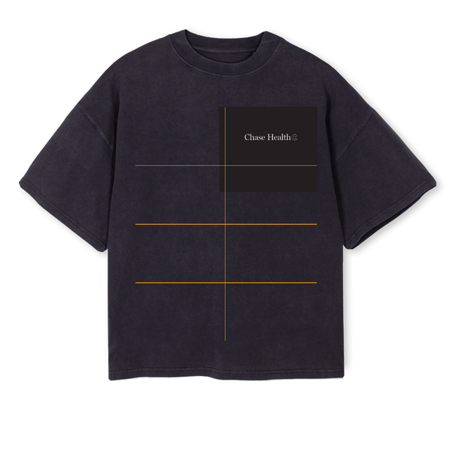 BYGOUTE CHASE HLTH Vintage Black Oversized Boxy Tee.