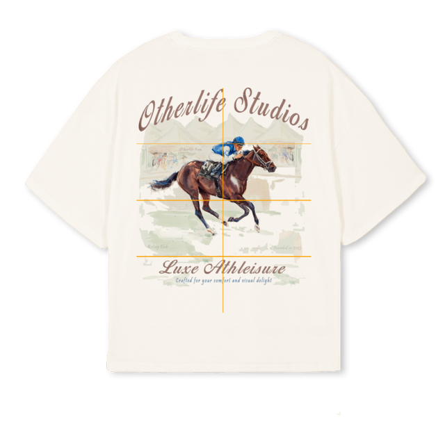 CABALLO BLANCO ROTO Vintage White Oversized Boxy Tee.