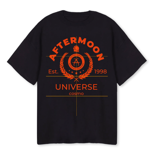 MARSTEE Black Oversized Tee.