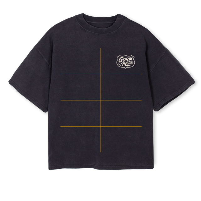 BLACKBIRD Vintage Black Oversized Boxy Tee.