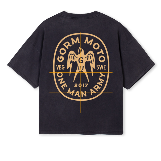 YELLOWG Vintage Black Oversized Boxy Tee.