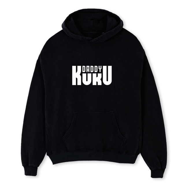 MONIER Black Oversized Hoodie.