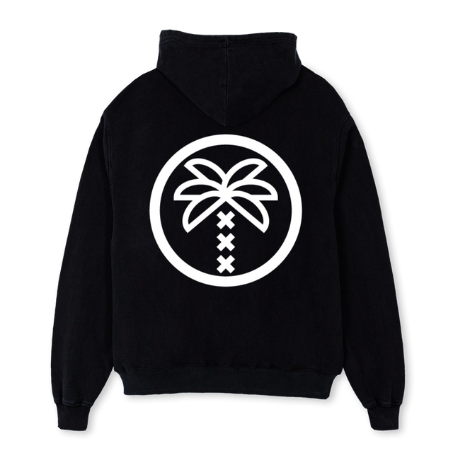 MONIER Black Oversized Hoodie.