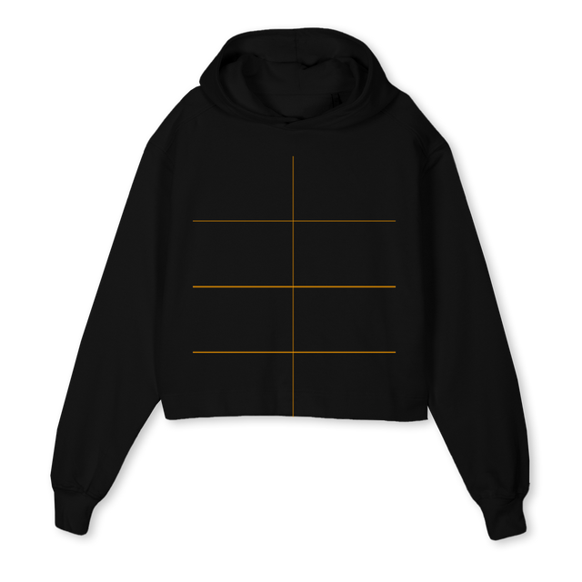 CRHD  Black Cropped Hoodie.