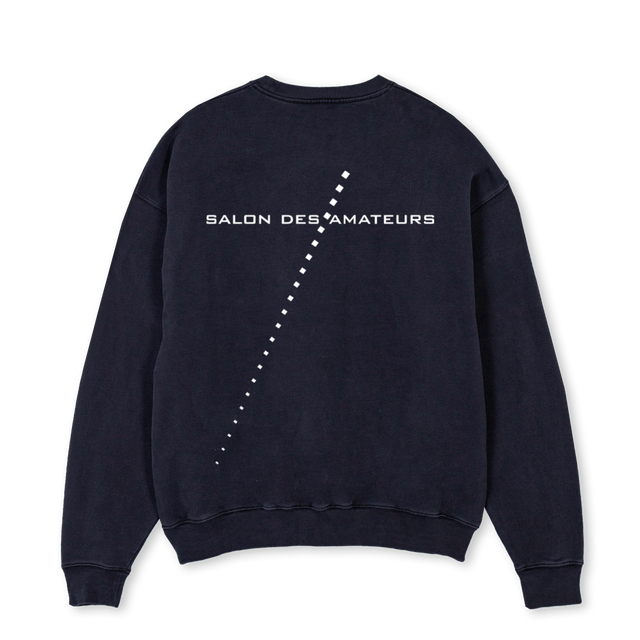 SALO Vintage Black Oversized Crewneck Sweater.