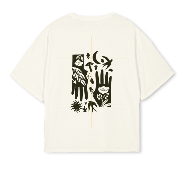 LDCREAM Cream Oversized Boxy Tee.