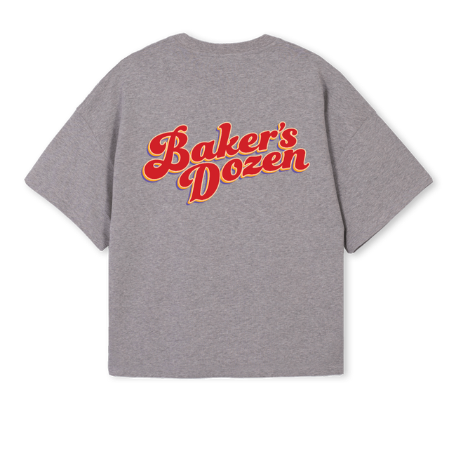 GREYBASIC Grey Marl Oversized Boxy Tee.