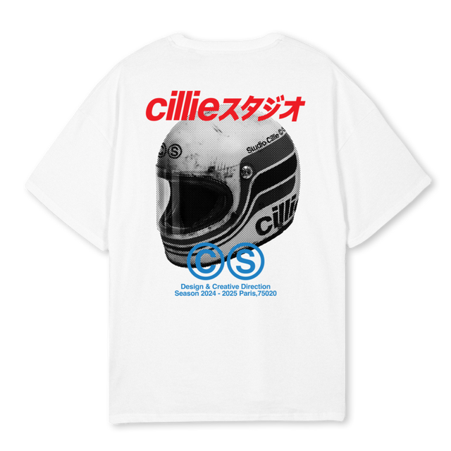 CILLIERED White Oversized Tee.