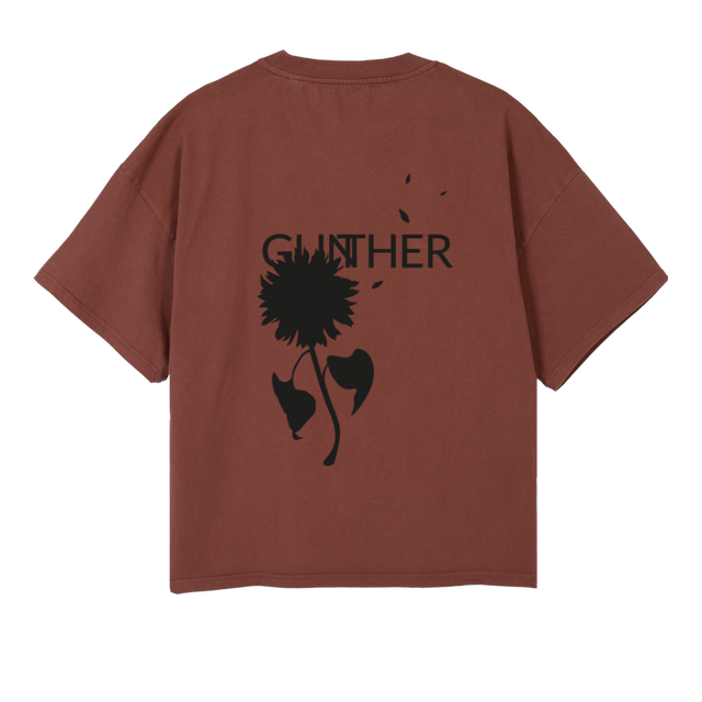 TSHIRTPETALS Vintage Brown Oversized Boxy Tee.