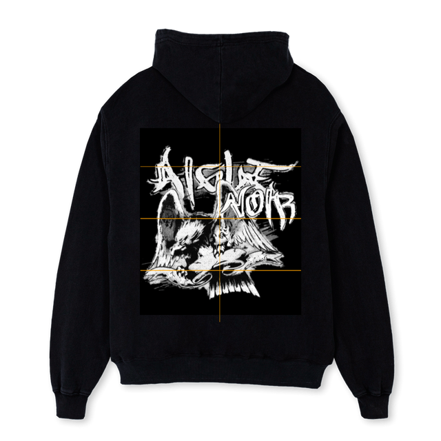 AIGLE NOIR SUDADERA  Black Oversized Hoodie.