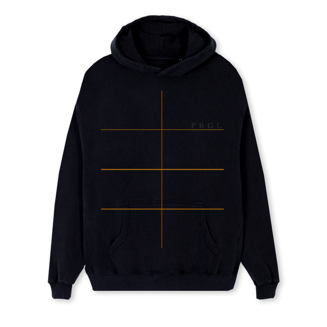 FRGL NORMAL Black Regular Hoodie.