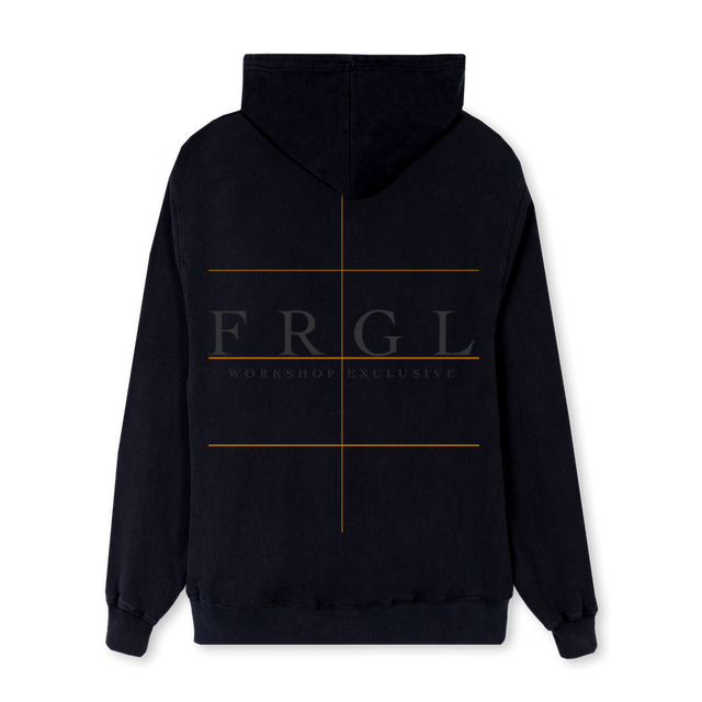 FRGL NORMAL Black Regular Hoodie.