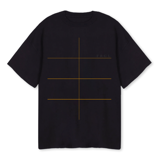 FRGLT Black Oversized Tee.
