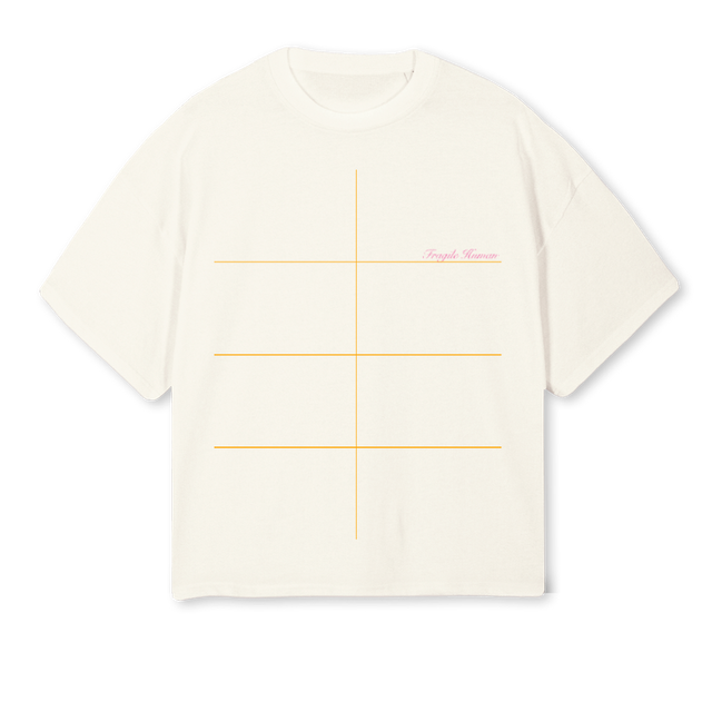 LOGOT Cream Oversized Boxy Tee.