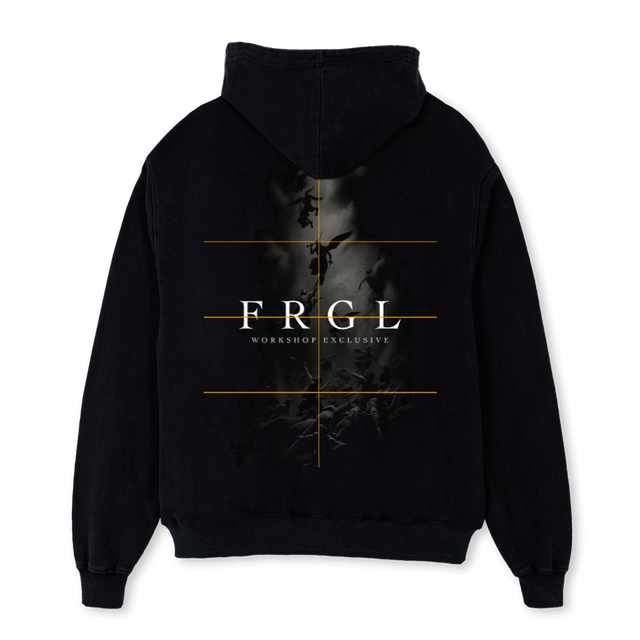 ANGELSWAR Black Oversized Hoodie.