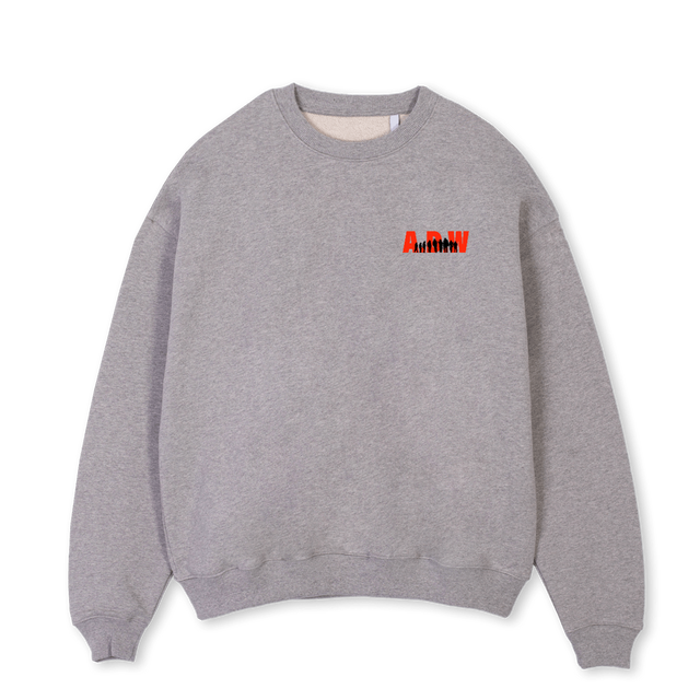 ADWTWBSO Grey Marl Oversized Crewneck Sweater.