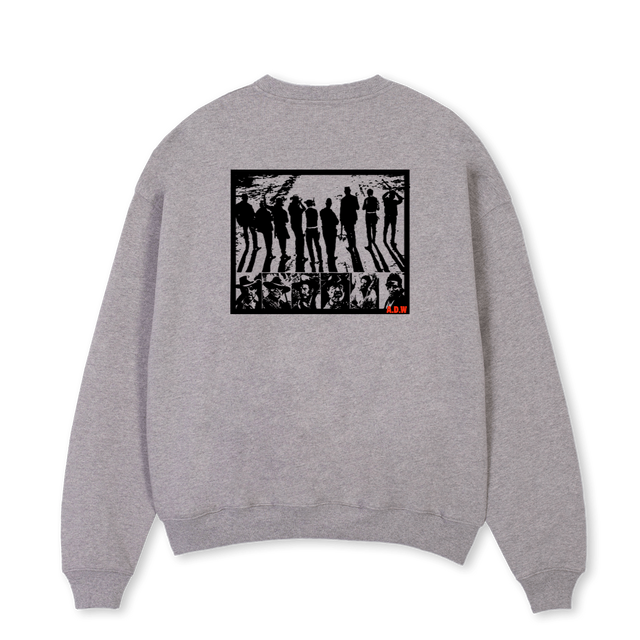 ADWTWBSO Grey Marl Oversized Crewneck Sweater.