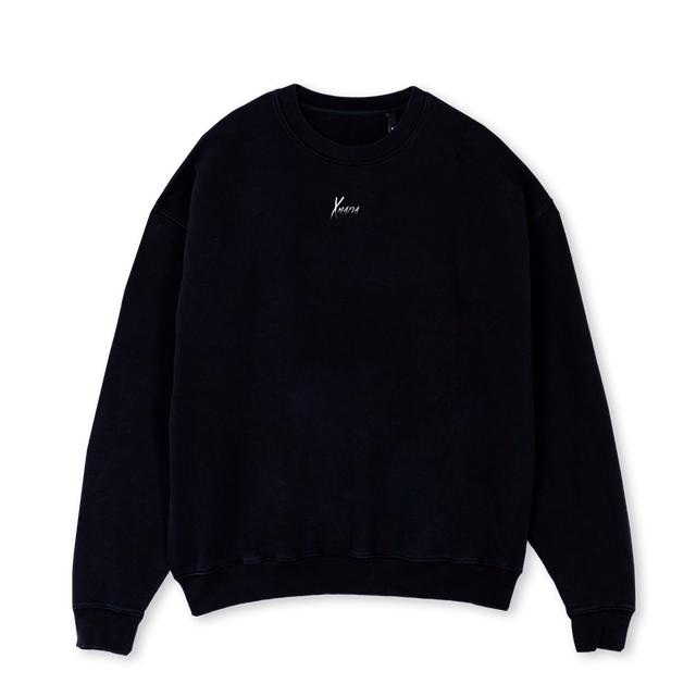 CRWNECK UPDATED Black Oversized Crewneck Sweater.