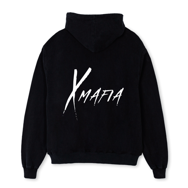 ZHDIL Black Oversized Zipped Hoodie.