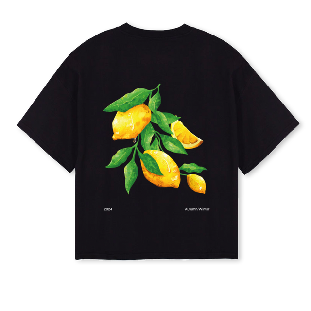 CITRONVF Black Oversized Boxy Tee.